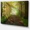 Designart - Suns Peeks into Forest - Landscape Photography Canvas Print